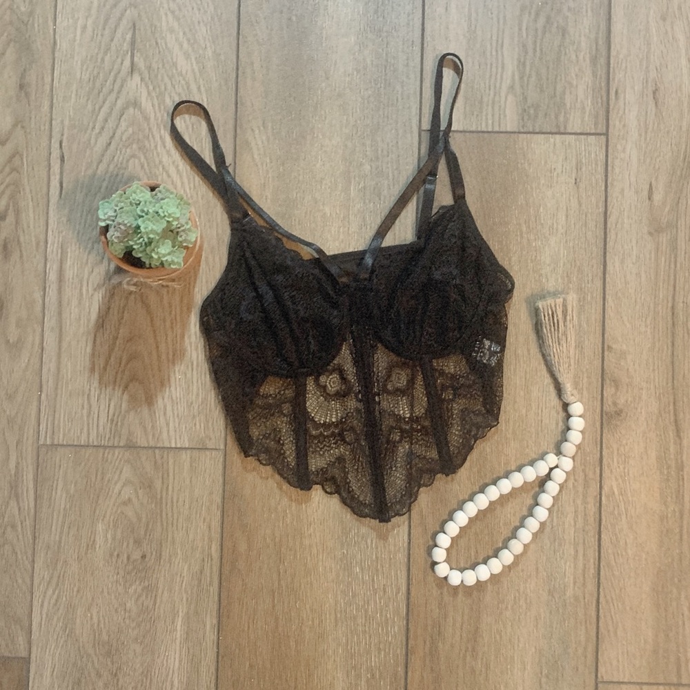 Lime Lush black lace bralette